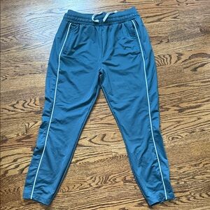 Gymshark Blue Jogger Pants with White Stripes